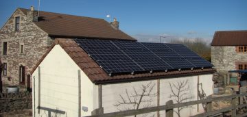 Solar Panel Installation on Garage in Somerset